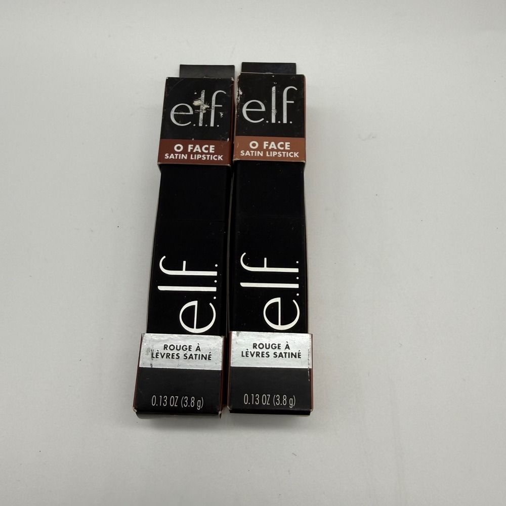 E.L.F. O Face Satin Lipstick Lot Long Lasting Brown Nude No Doubt Drive OS